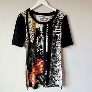 Joseph Ribkoff | Jersey Knit Short Sleeve Tunic Top size 6